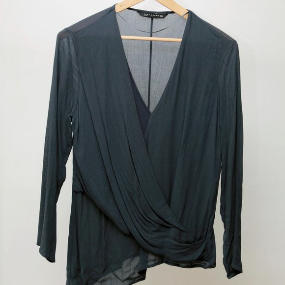 ZARA asymmetrical blouse - Picture 1 of 6